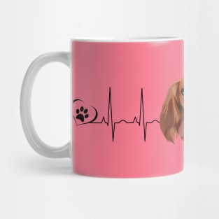 My Heart Beats for my Ruby Cavalier King Charles Spaniel Mug